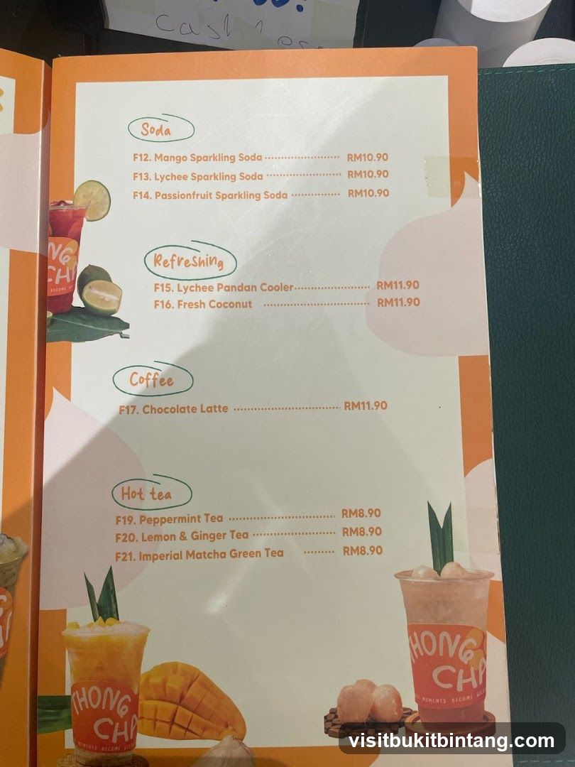 Hong Cha Menu