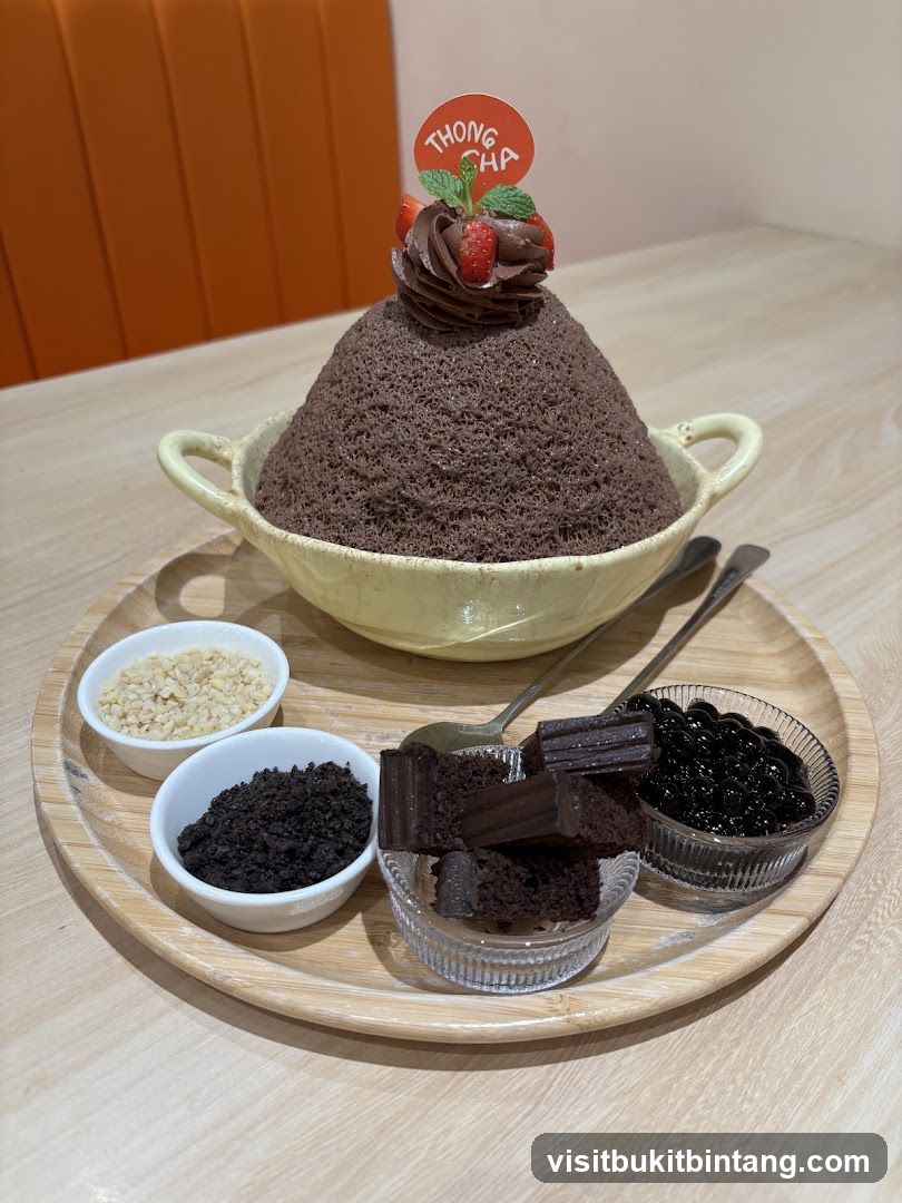 Chocolate Shaved Ice Dessert