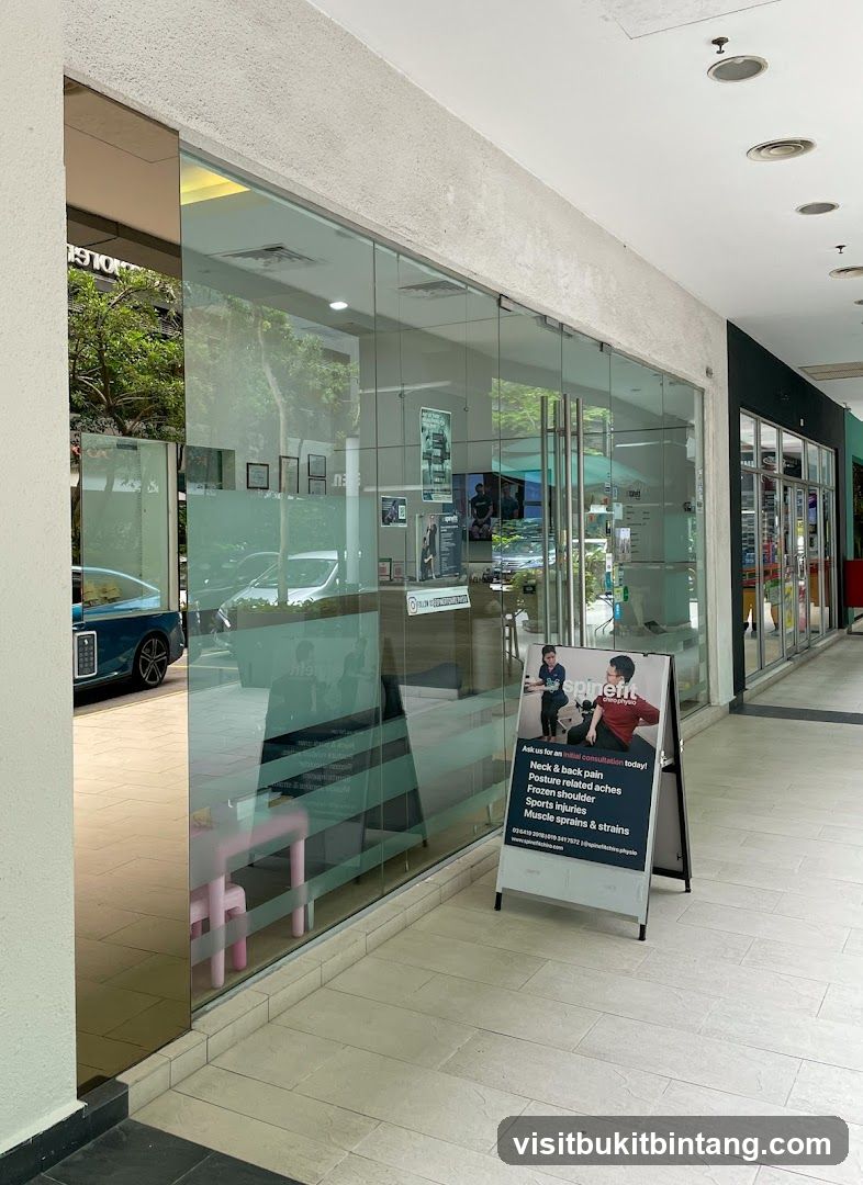 Physiotherapy Clinic Entrance with A-Frame Sign