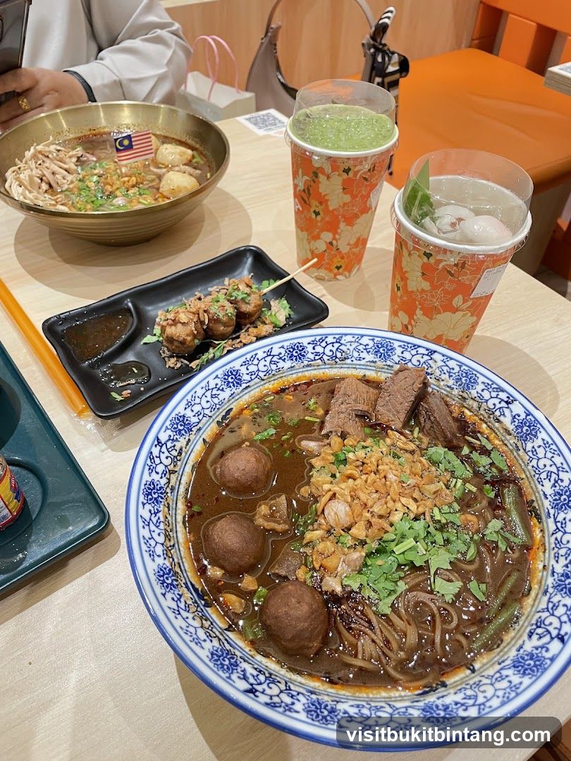 Noodle Soup and Drinks