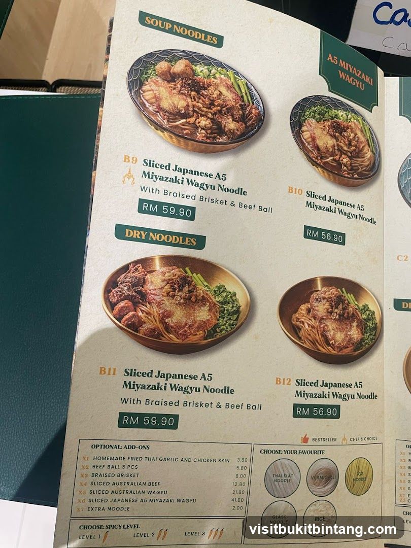 Noodle Menu