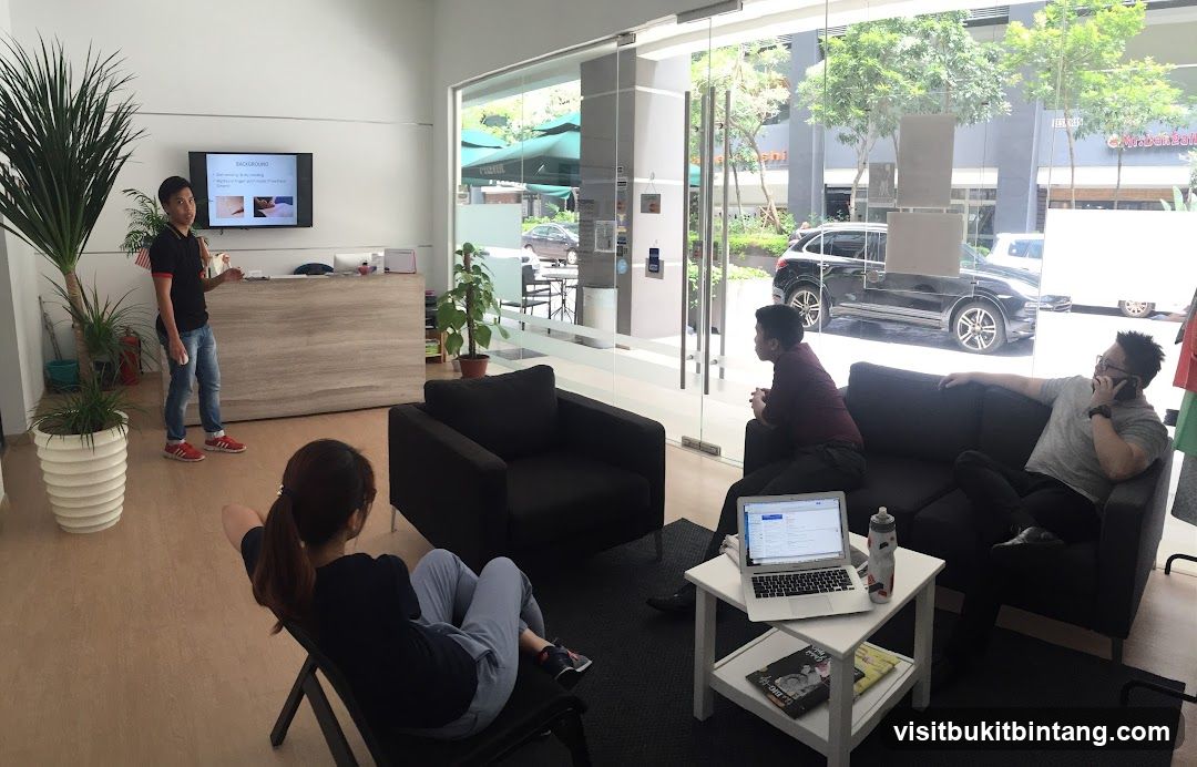 Presentation in a modern office space