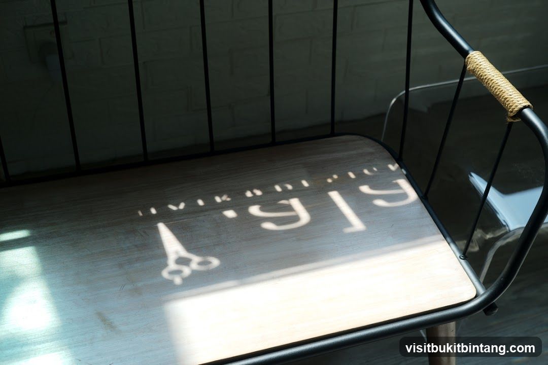 Bench with Stenciled Design