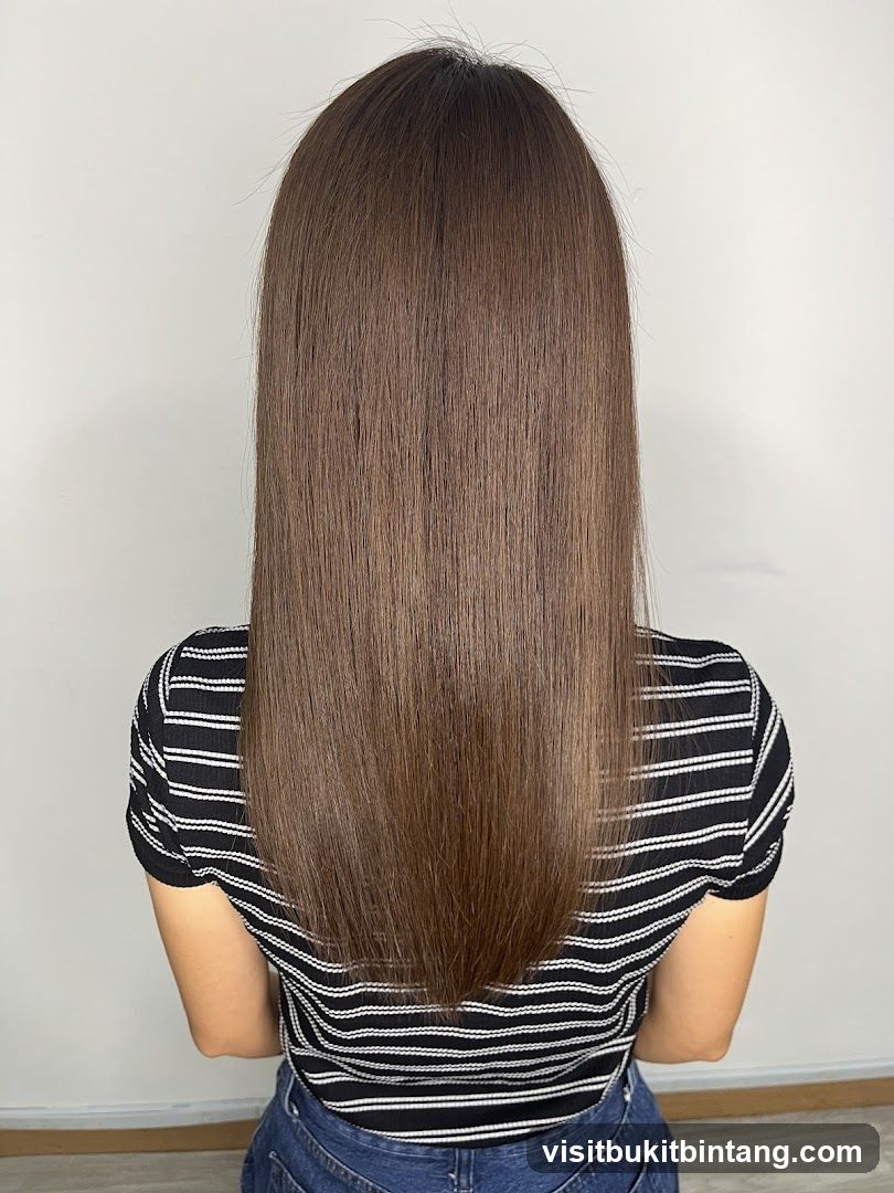 Woman with long brown hair