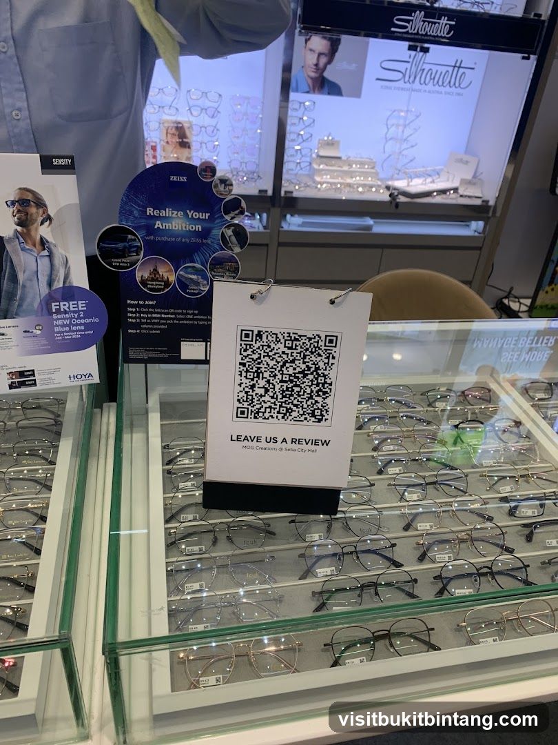 Eyewear Display with QR Code