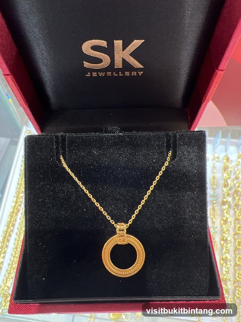Gold Necklace in Jewelry Box
