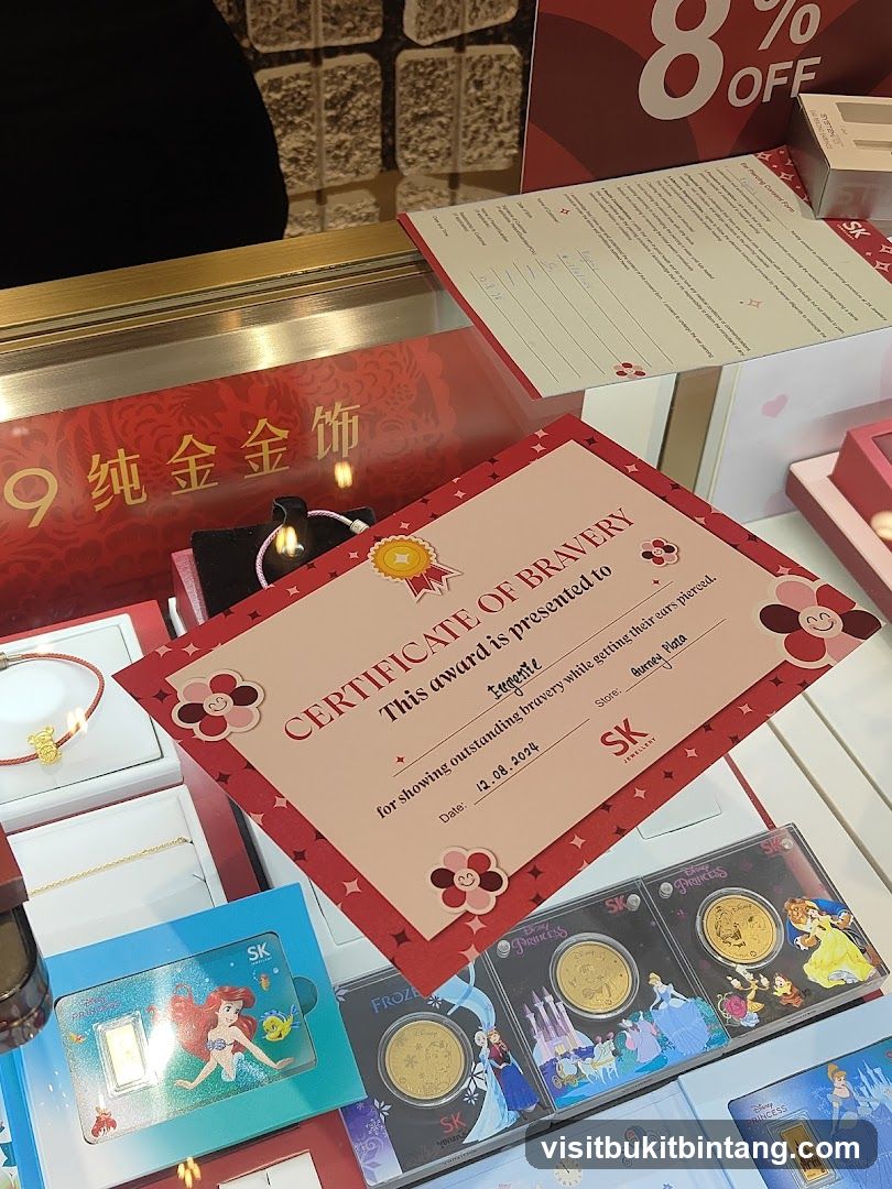 Jewelry Display with Certificate