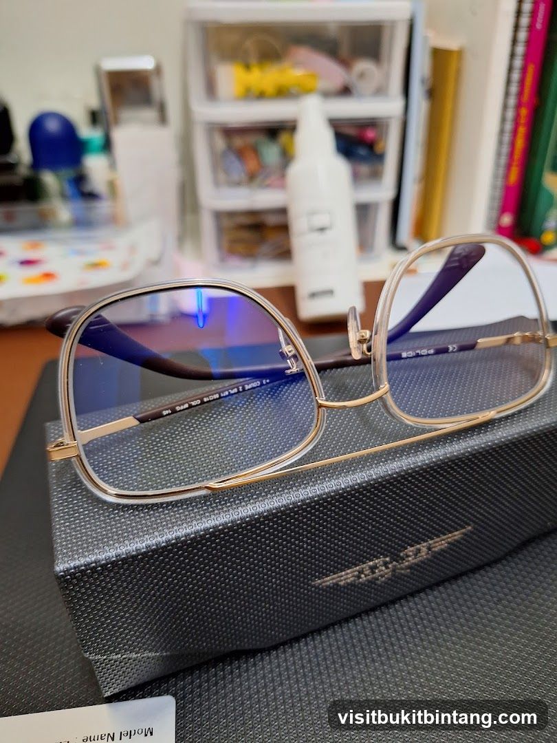 Eyeglasses on a box