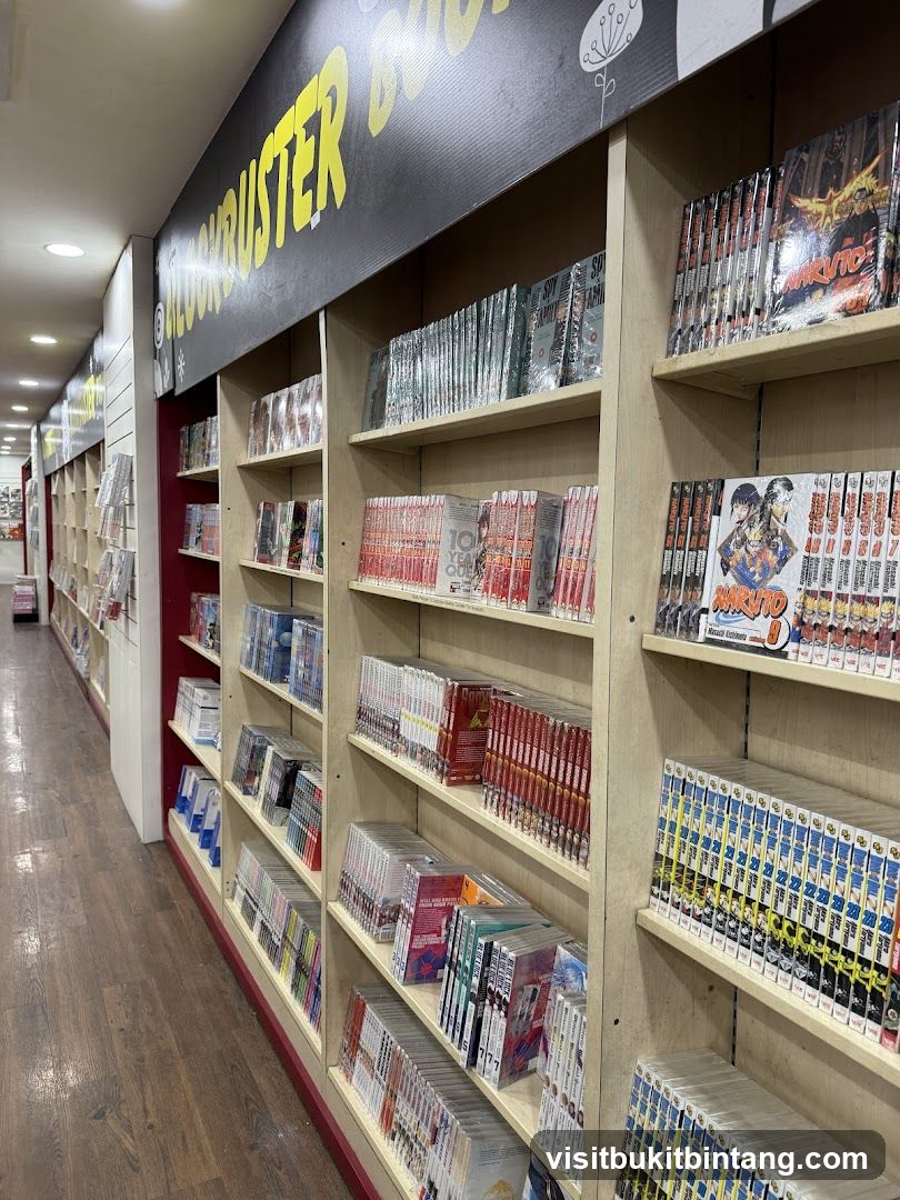 Bookstore aisle with manga