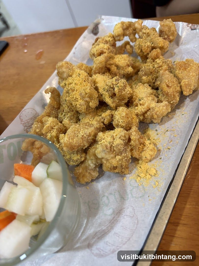 Fried Chicken Bites with Pickled Radish