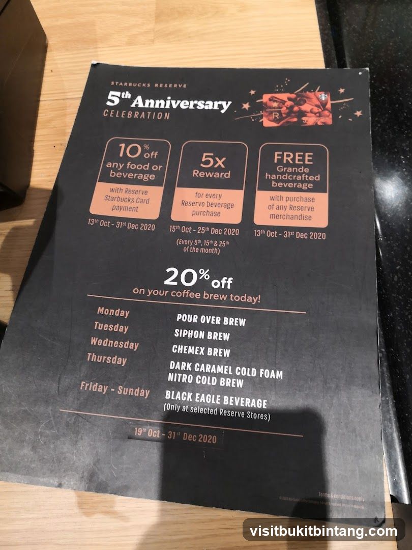 Starbucks Reserve 5th Anniversary Celebration