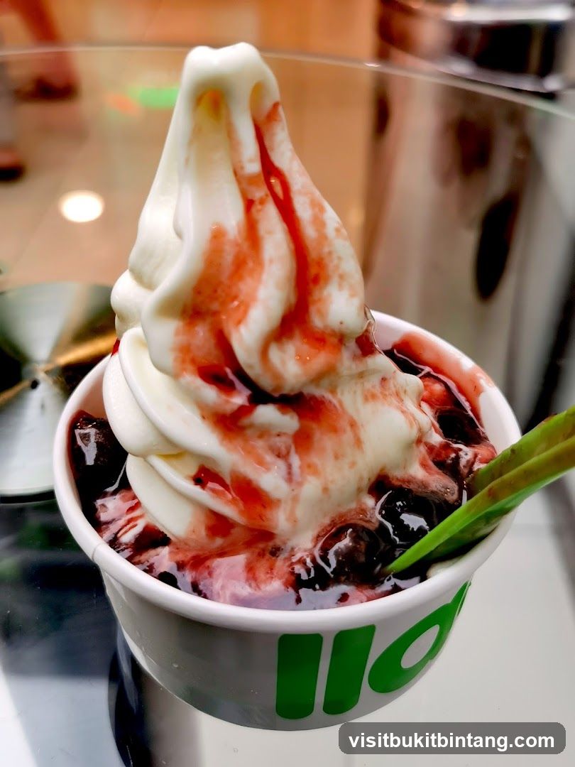 Frozen Yogurt with Berry Topping