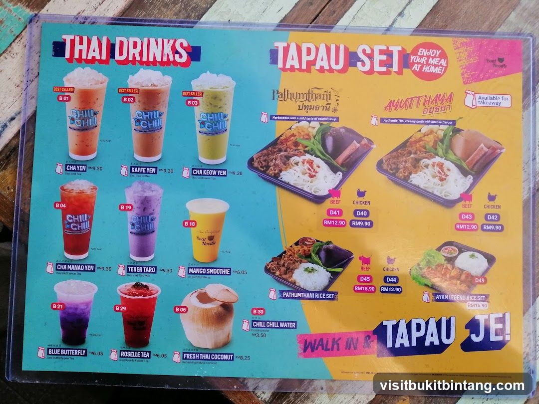 Thai Drinks & Tapau Set