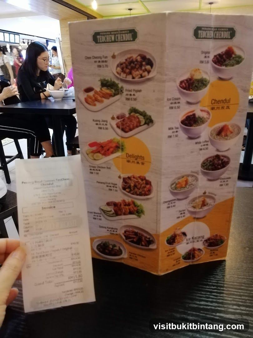 Teochew Chendul Menu