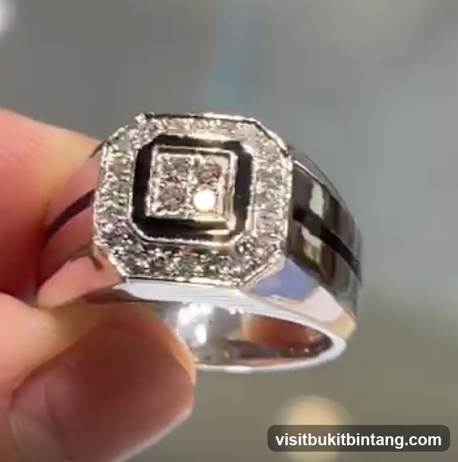 Diamond and Onyx Ring