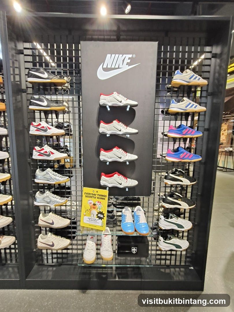 Nike and Adidas Shoes Display