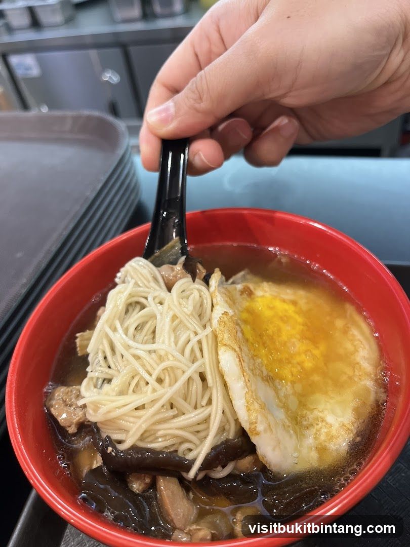 Noodle Soup with Fried Egg