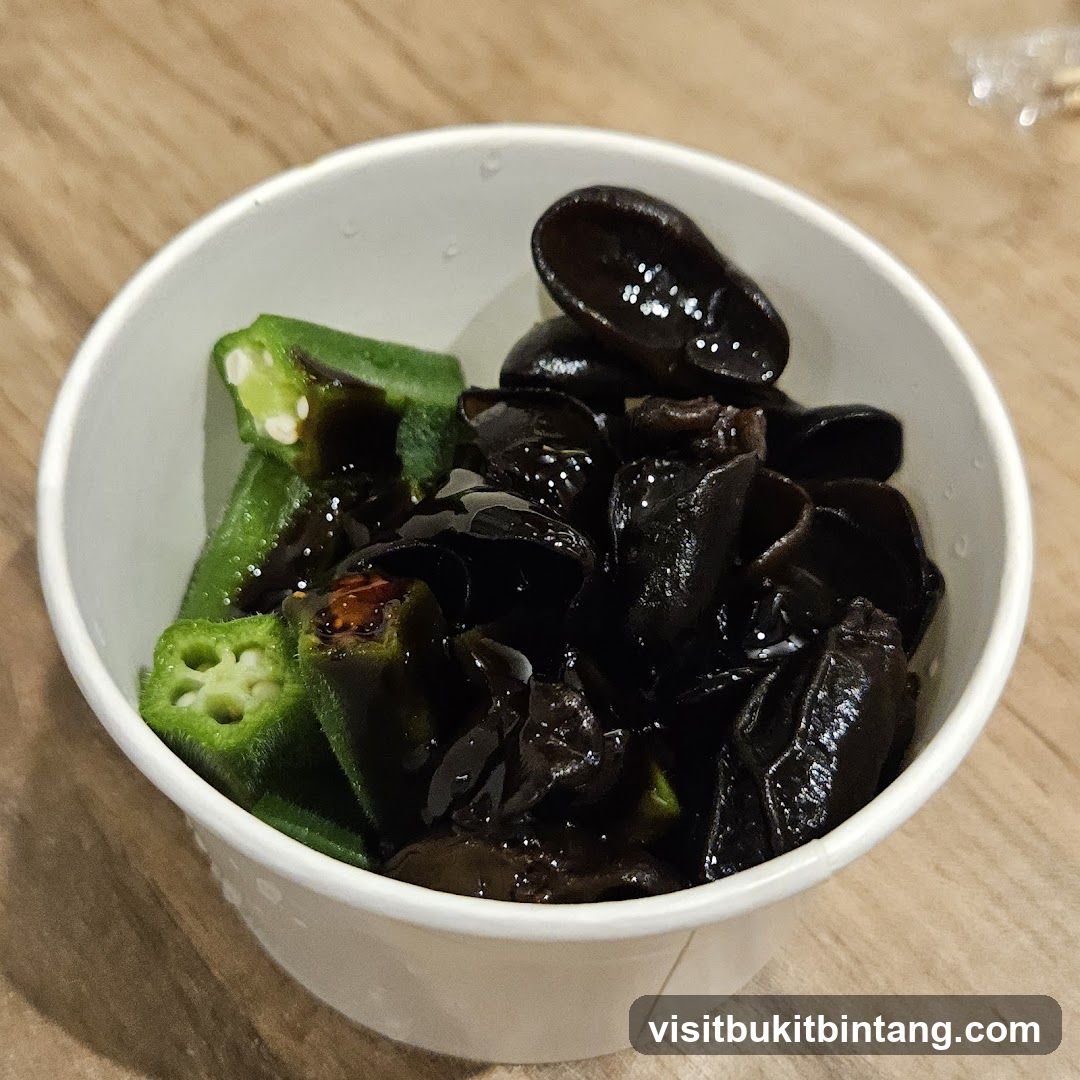Okra and Wood Ear Mushroom Salad