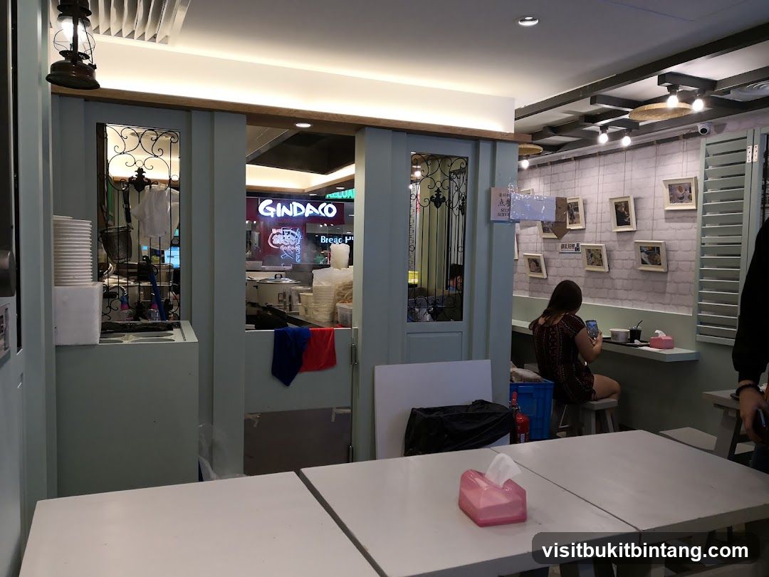 Restaurant Interior with Seating and Counter