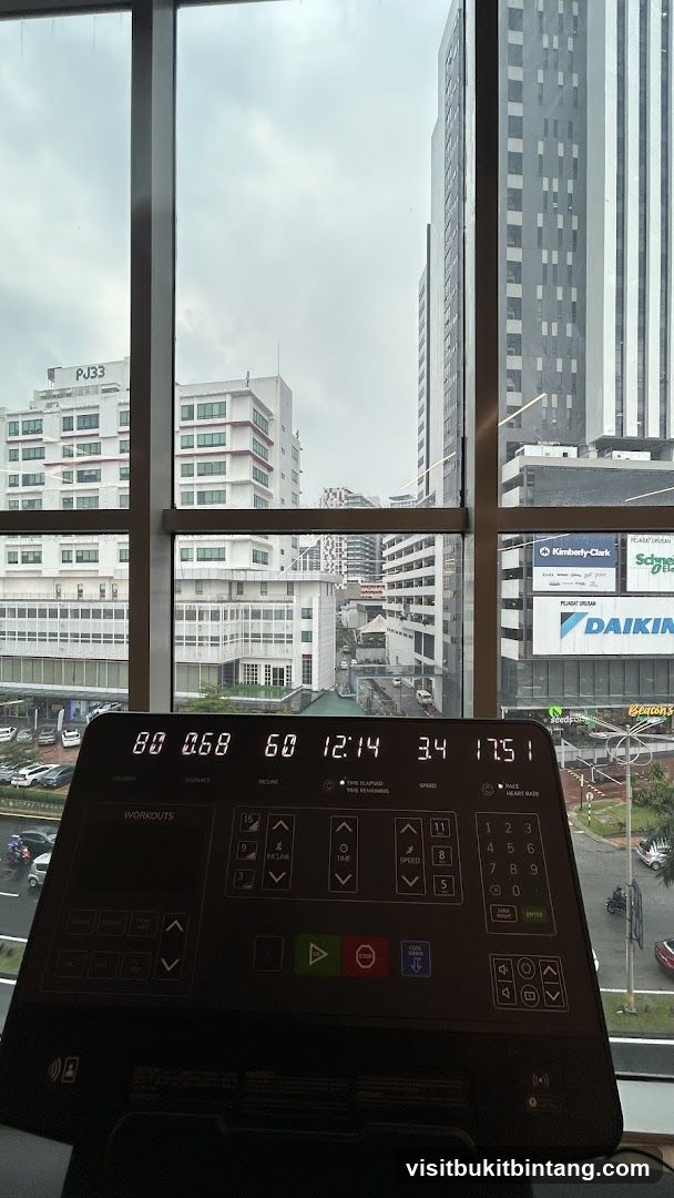 Treadmill Console with City View