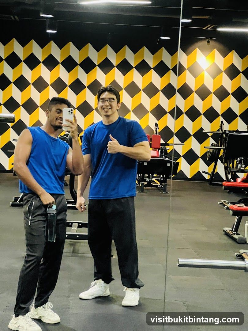 Two men in a gym