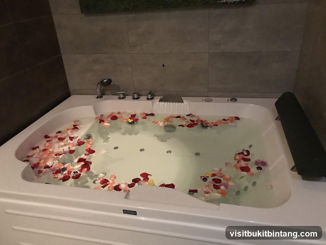 Jacuzzi with Rose Petals