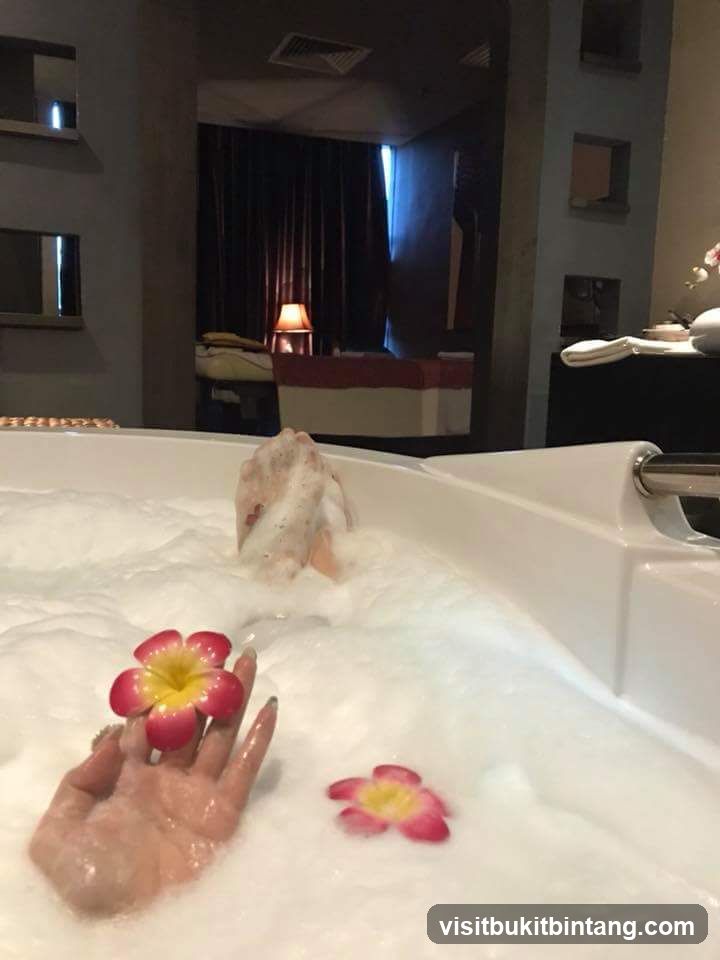 Bubble Bath with Flowers