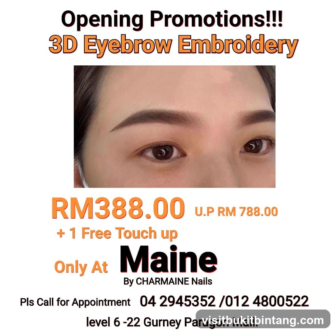 3D Eyebrow Embroidery Promotion