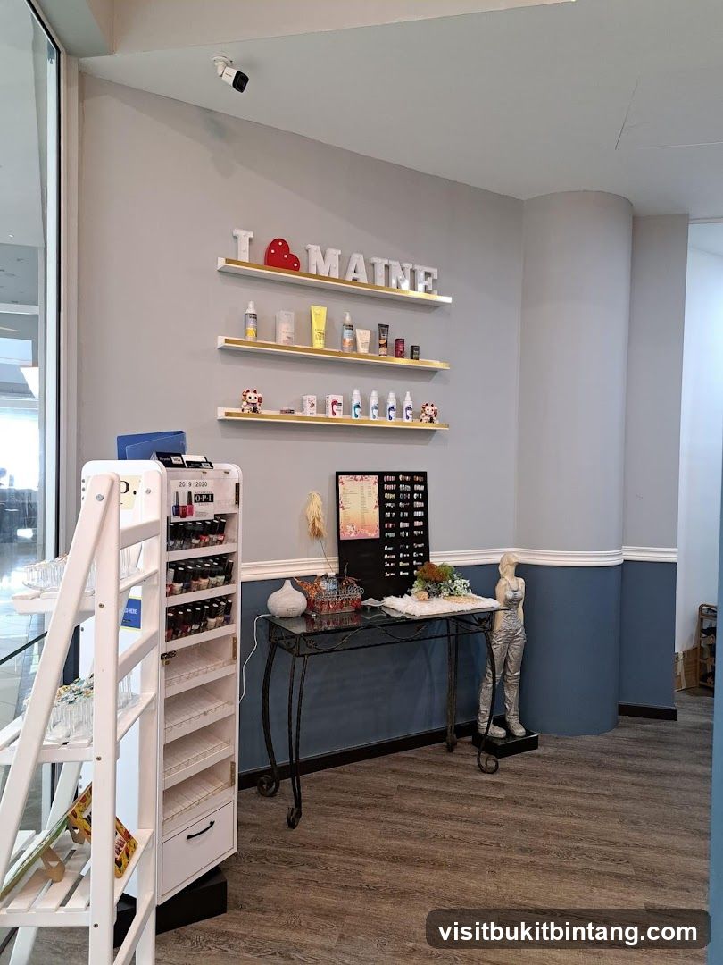 Salon Interior with Product Display