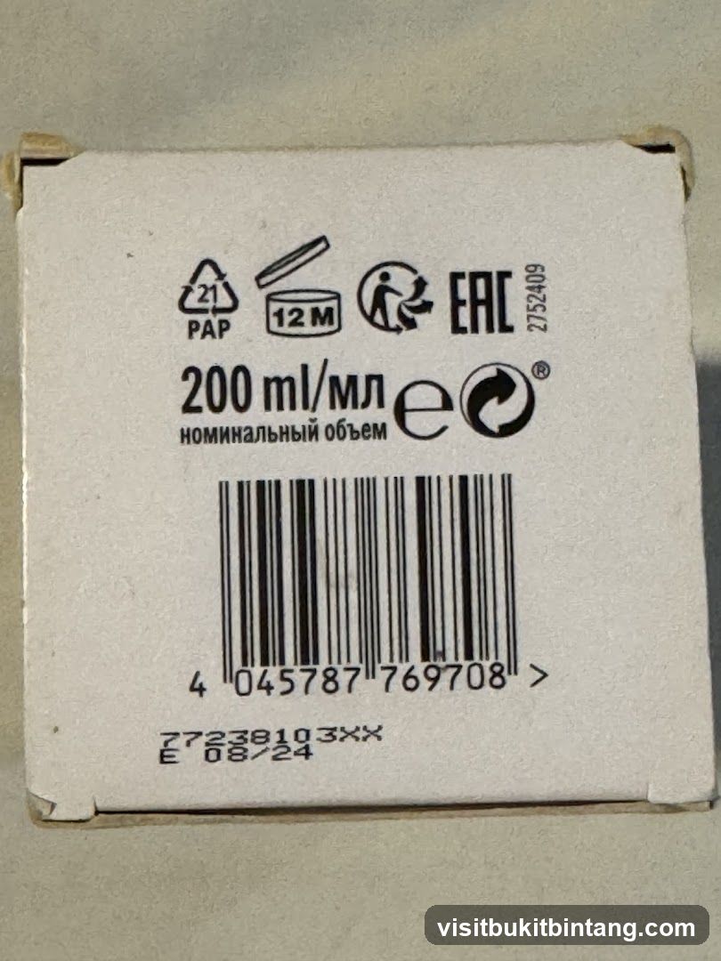 Product Packaging with Barcode