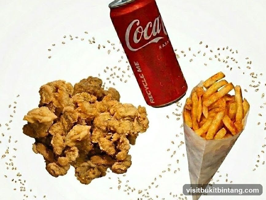 Fried Chicken and Fries with Coca-Cola
