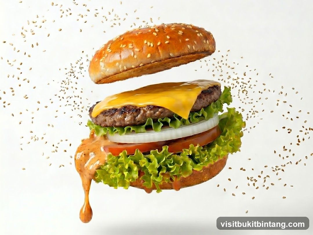 Burger with Cheese and Lettuce