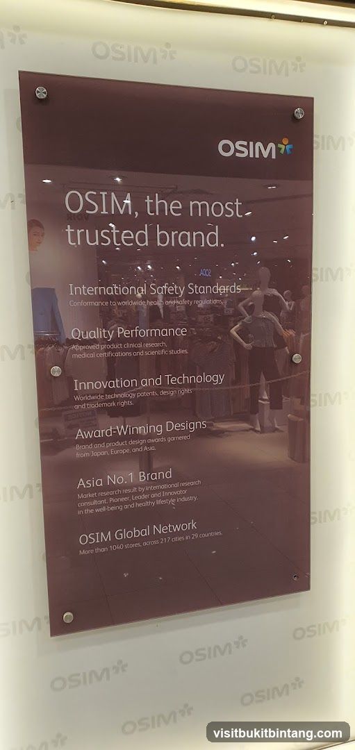 OSIM Brand Information Display