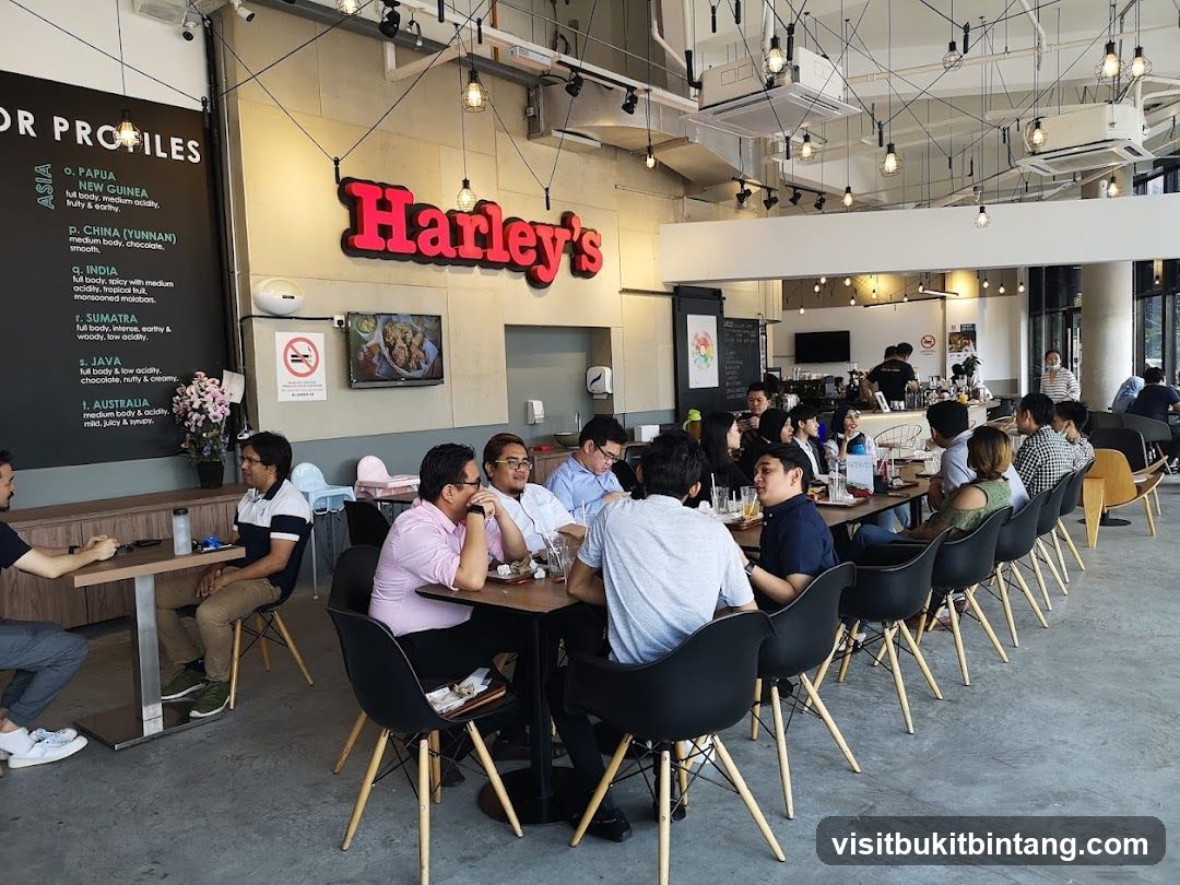 Interior of a cafe with patrons