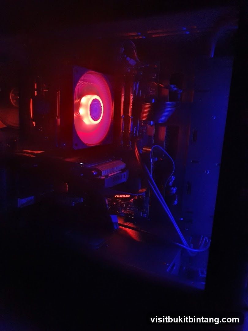 Computer Components with RGB Lighting