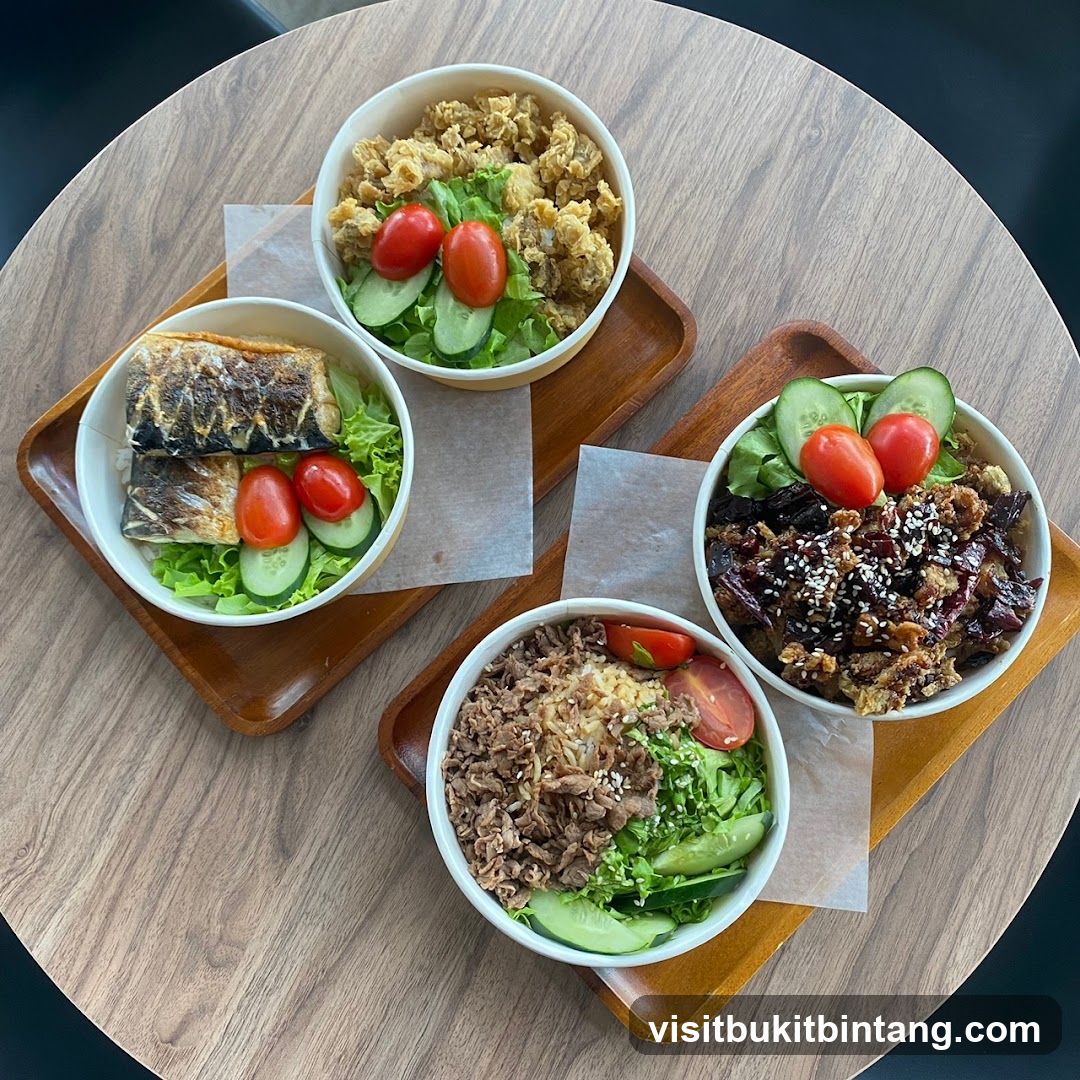 Four Bowls of Food