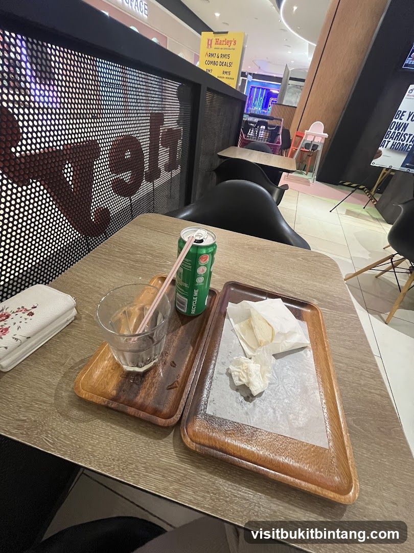 Cafe Table with Drink and Napkins