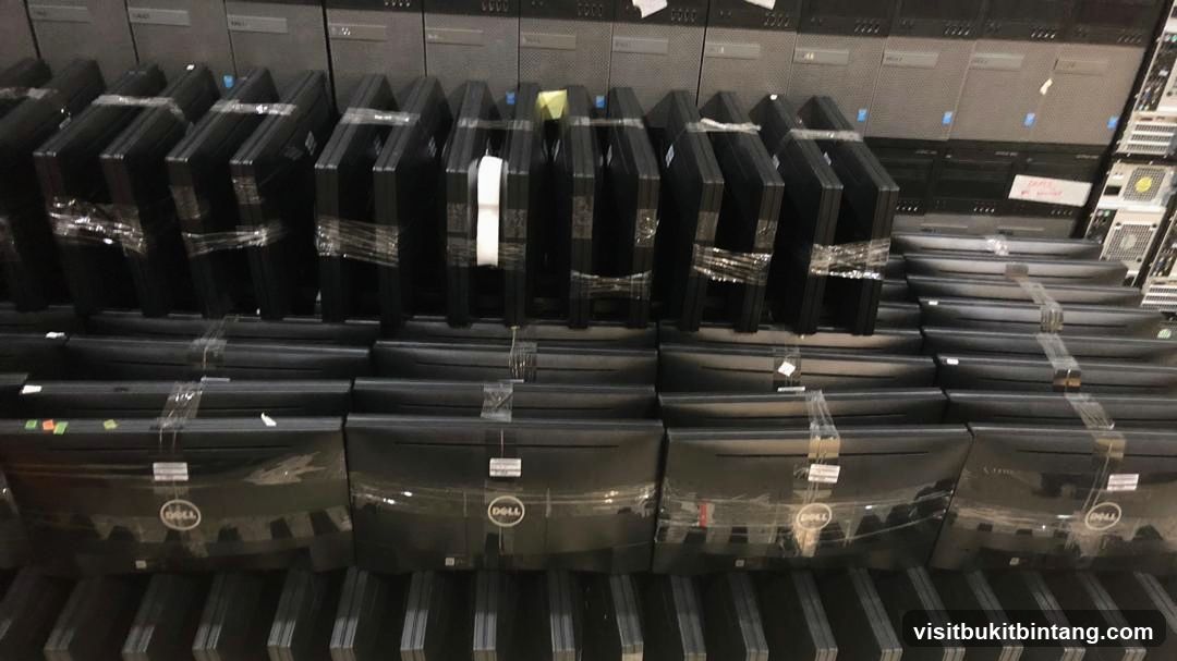 Stack of Dell Monitors