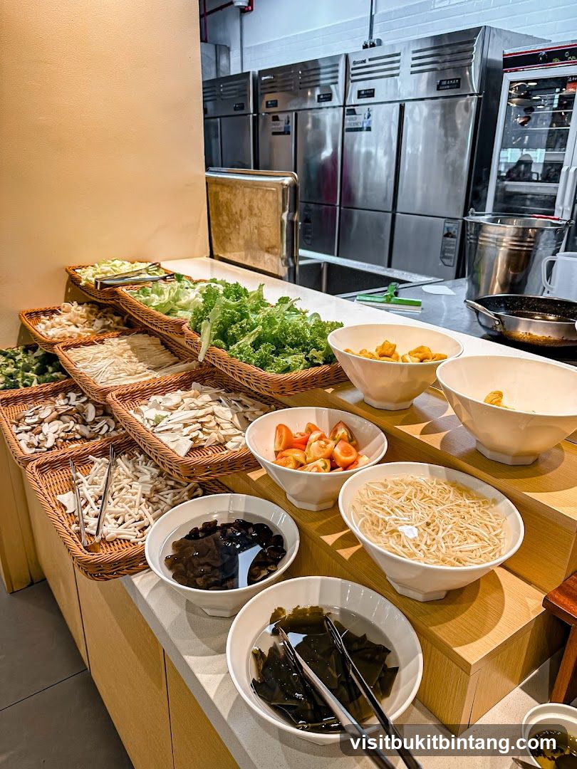 Buffet Display of Fresh Ingredients