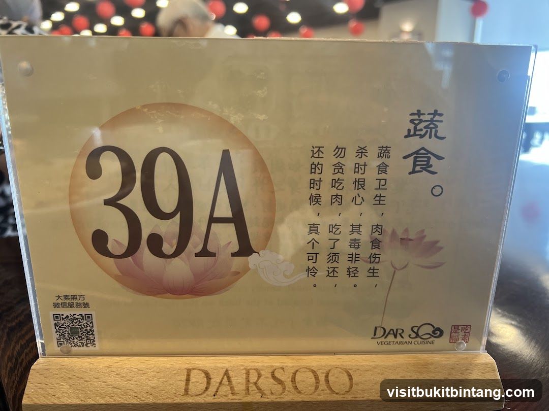 Table Number 39A