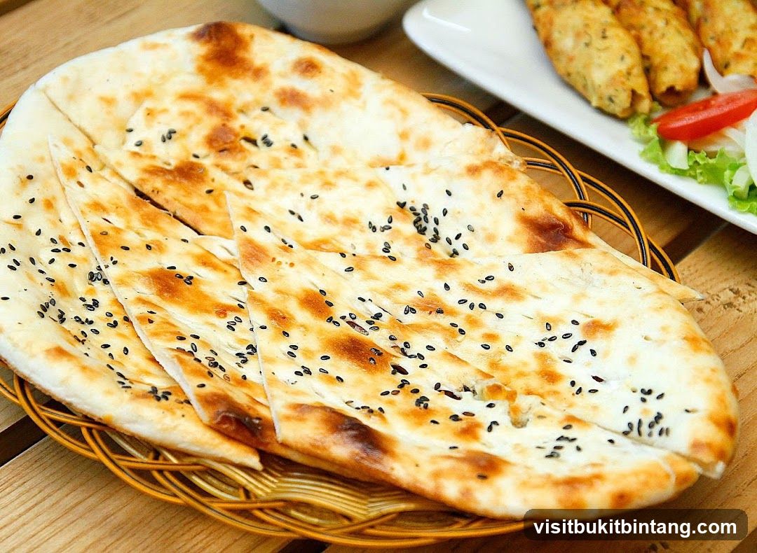 Naan Bread with Sesame Seeds