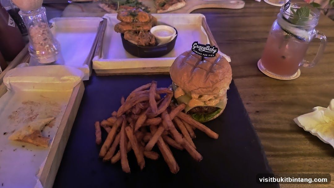 Burger and fries
