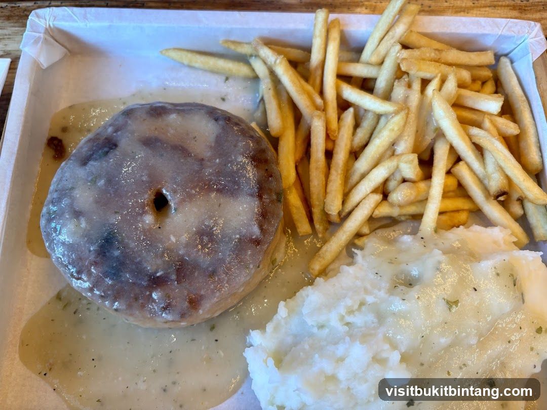 Pie with Fries and Mashed Potatoes