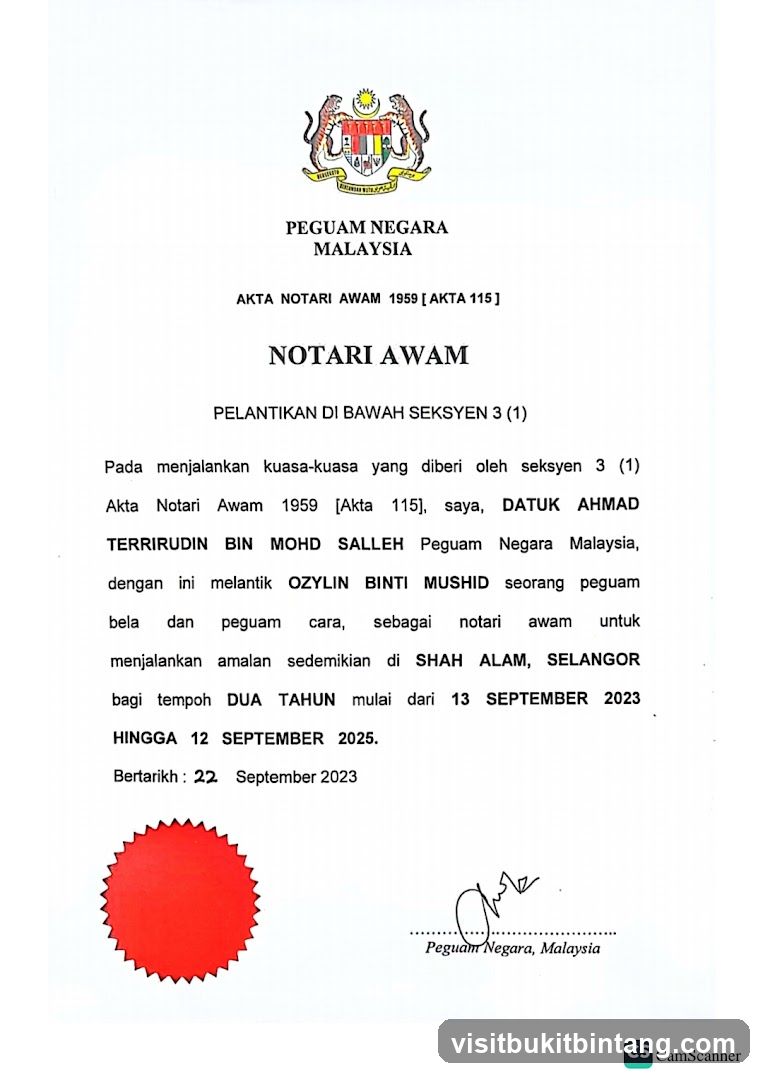 Appointment of Notary Public
