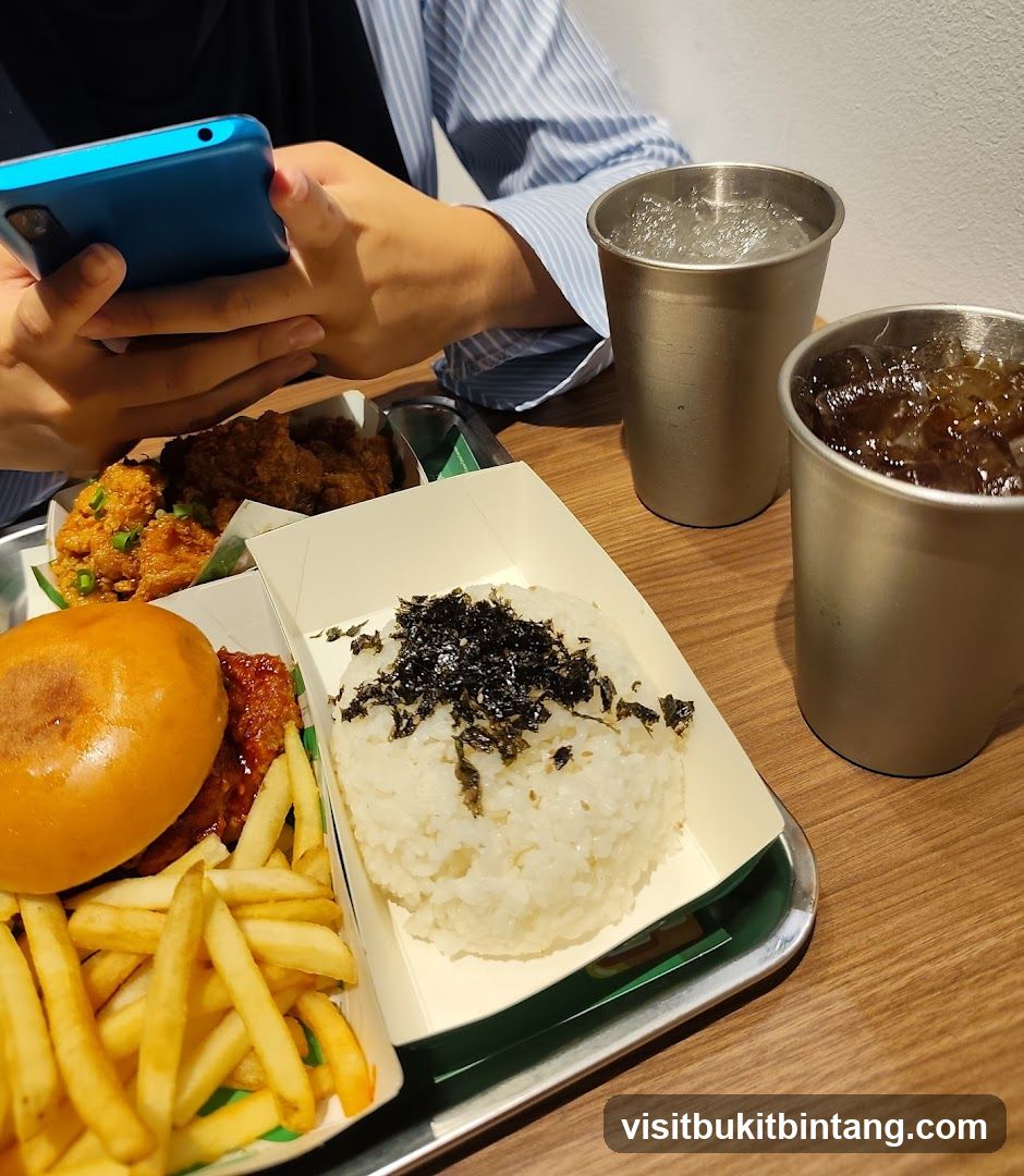 Meal with Rice and Fries