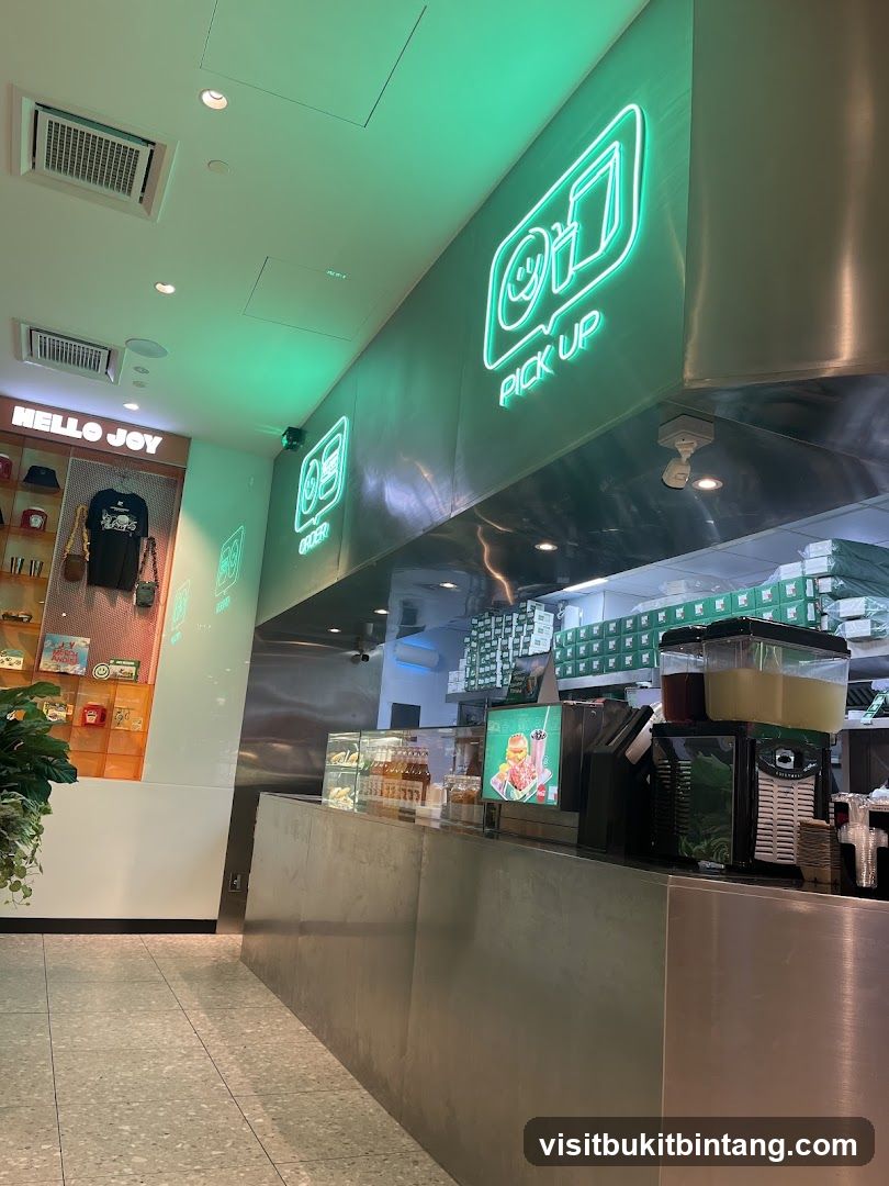 Interior of a modern food establishment