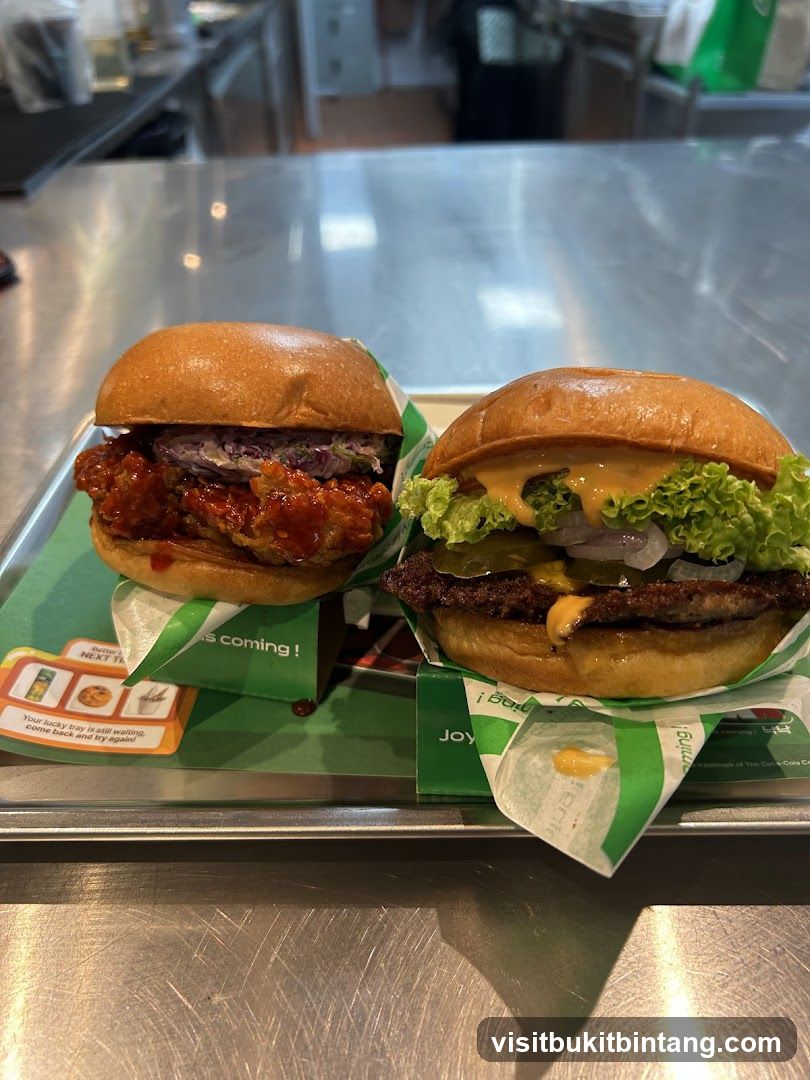 Two Burgers on a Tray