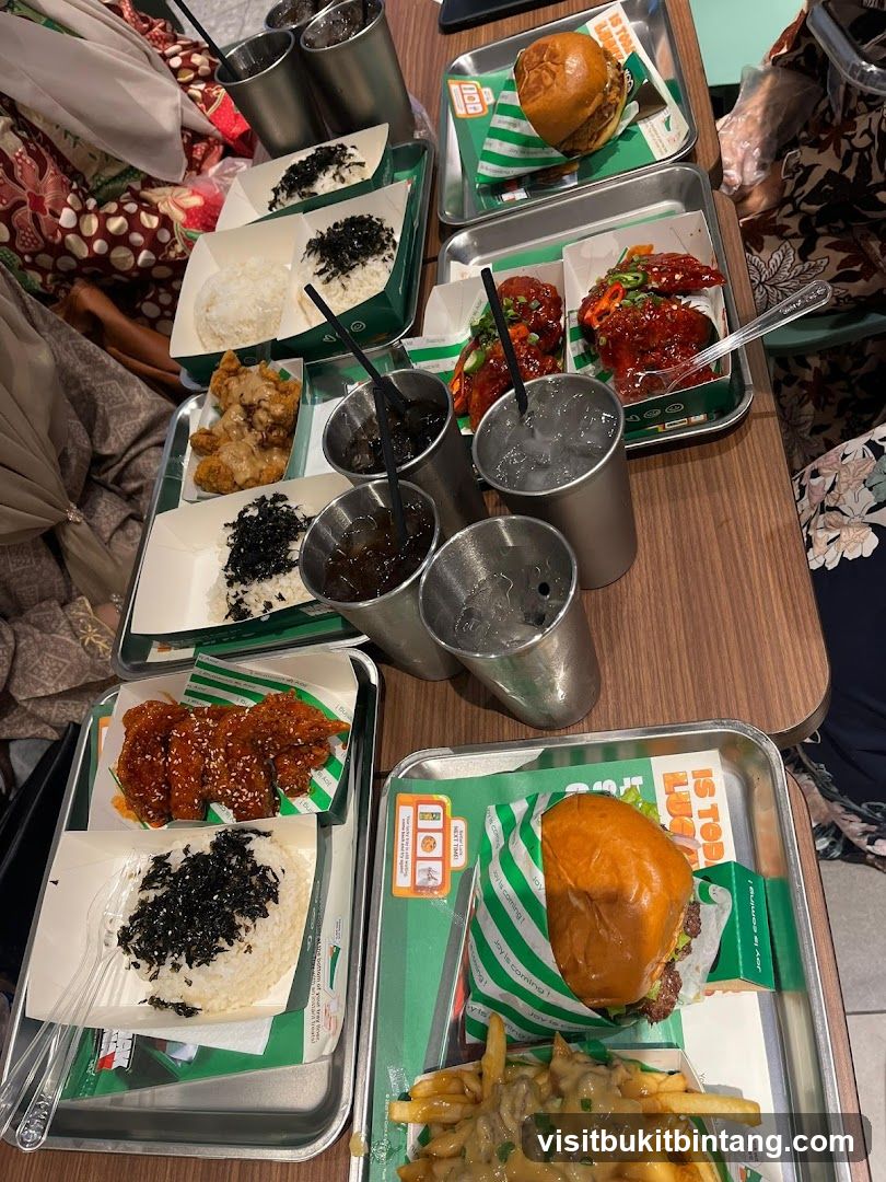 Meal Trays with Burgers, Chicken, and Fries
