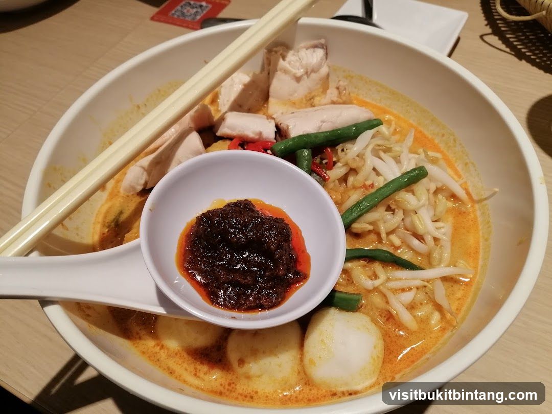 Laksa with Chicken and Chili Paste