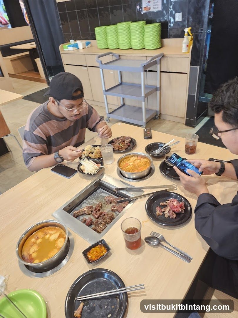 People eating at a restaurant